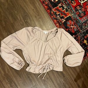 NWOT Mauve long sleeve crop top